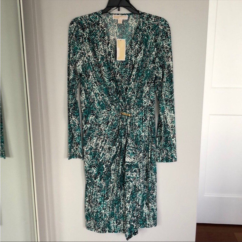 NWT MICHAEL Michael Kors Wrap Dress in Island Blue